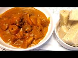 Owoh and yam 